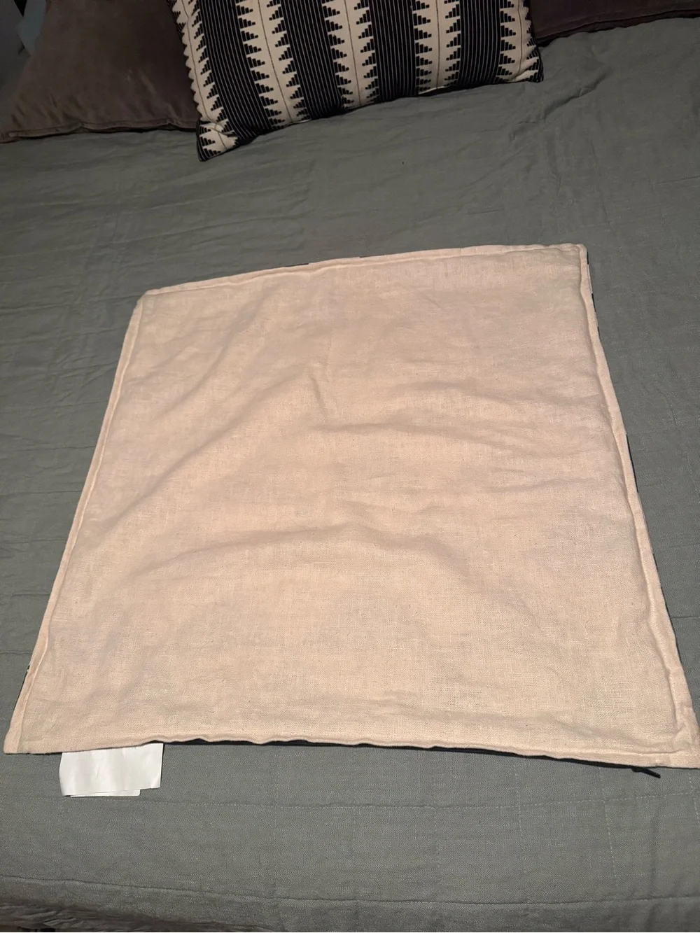 IKEA Johanna pillow sham Black and Cream Geometric Throw Pillow Cover
